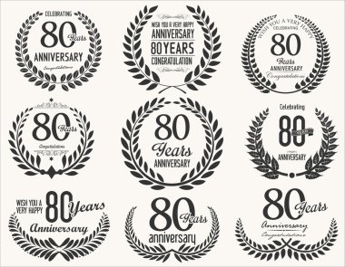 Yıldönümü defne çelengi retro vintage koleksiyonu 