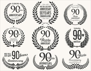 Yıldönümü defne çelengi retro vintage koleksiyonu 