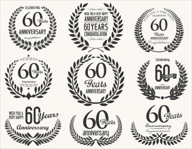 Yıldönümü defne çelengi retro vintage koleksiyonu 