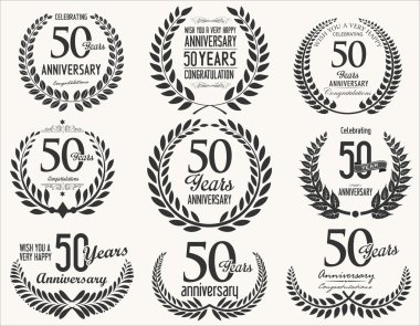 Yıldönümü defne çelengi retro vintage koleksiyonu 