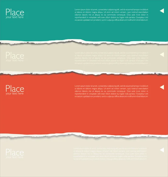 Fond en papier déchiré avec espace pour le texte — Image vectorielle