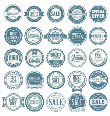 Premium Kalite retro vintage etiketleri derleme