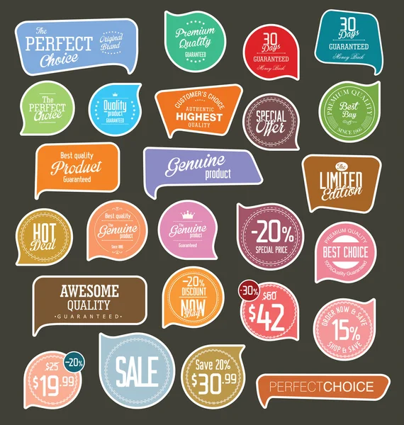 Modern badges colorful collection — Stock Vector