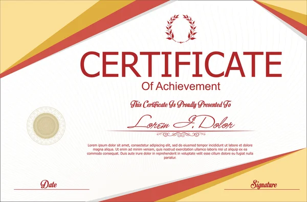 Plantilla de certificado o diploma — Archivo Imágenes Vectoriales