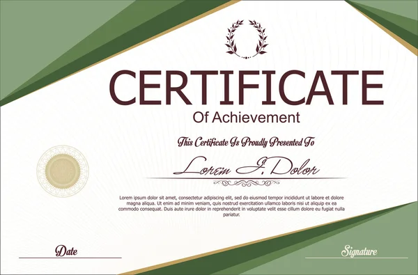 Сертифікат або шаблон диплома — стоковий вектор