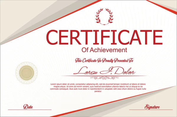 Certificaat of diploma sjabloon — Stockvector