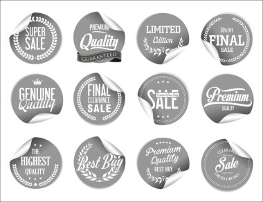 Modern rozetleri ve etiketleri koleksiyonu