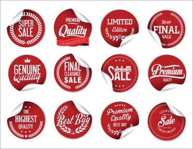 Modern rozetleri ve etiketleri koleksiyonu