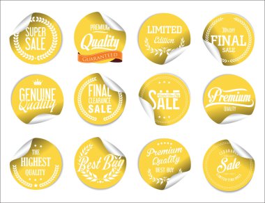 Modern rozetleri ve etiketleri koleksiyonu