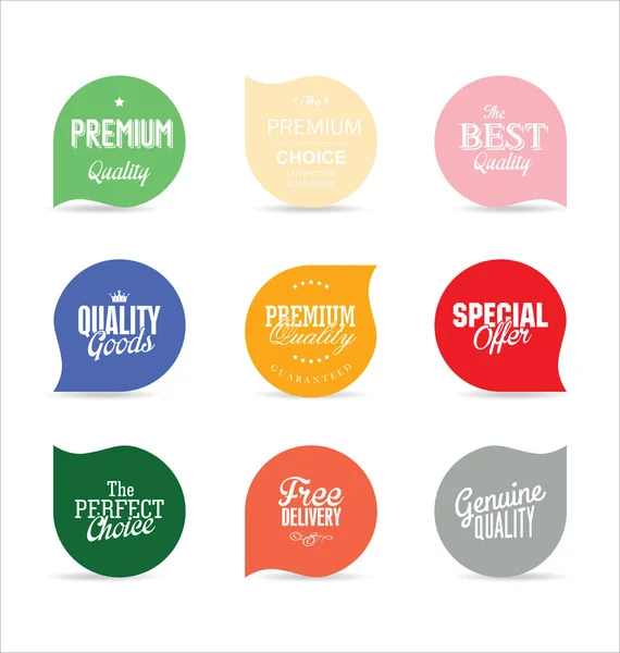 Moderne badges en etiketten collectie — Stockvector