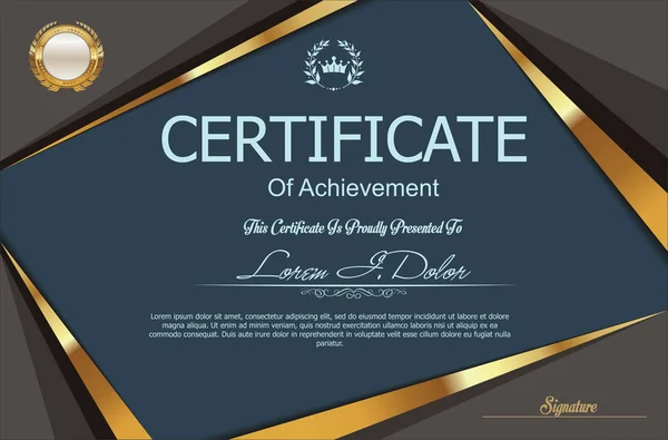 Moderne certificaat of diploma sjabloon — Stockvector