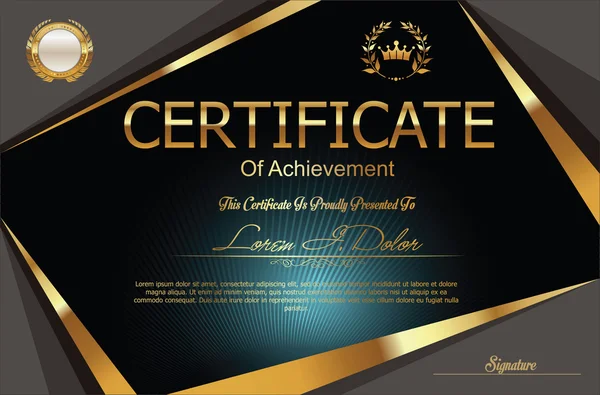 Сучасний сертифікат або шаблон диплома — стоковий вектор