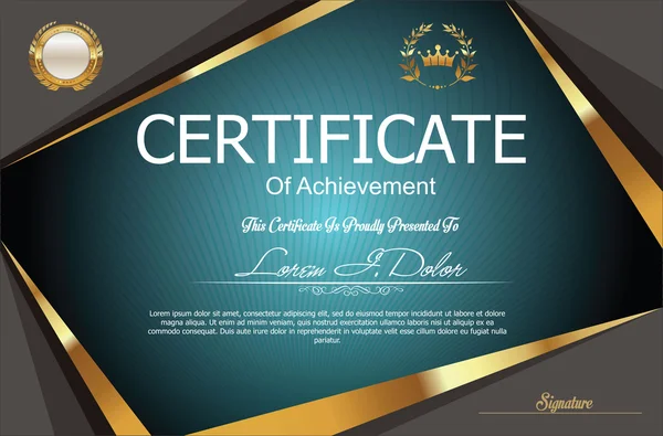 Moderne certificaat of diploma sjabloon — Stockvector