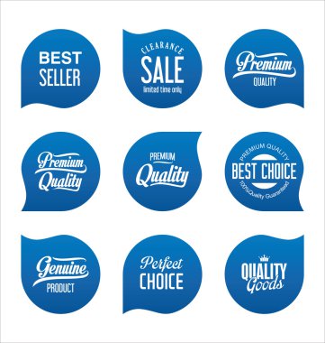 Satılık çıkartmaları ve Etiketler koleksiyonu