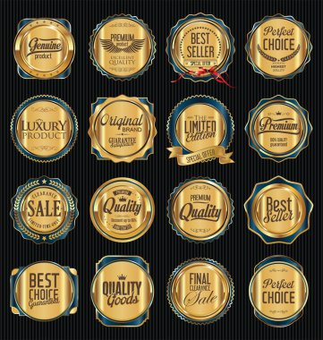 Premium Kalite retro vintage Altın koleksiyonu etiketleri