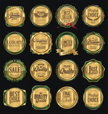 Premium Kalite retro vintage Altın koleksiyonu etiketleri