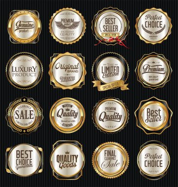 Premium Kalite retro vintage Altın koleksiyonu etiketleri