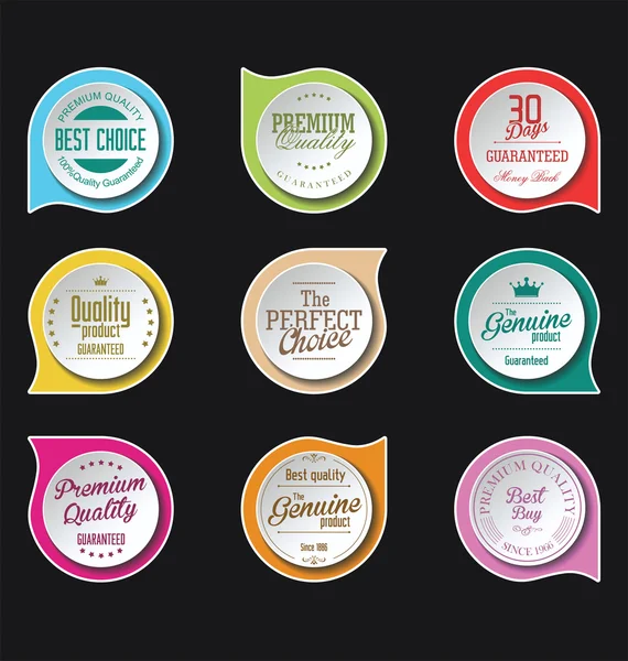 Kleurrijke collectie moderne badges — Stockvector