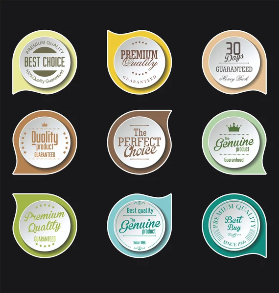 Badges modernes collection colorée — Image vectorielle