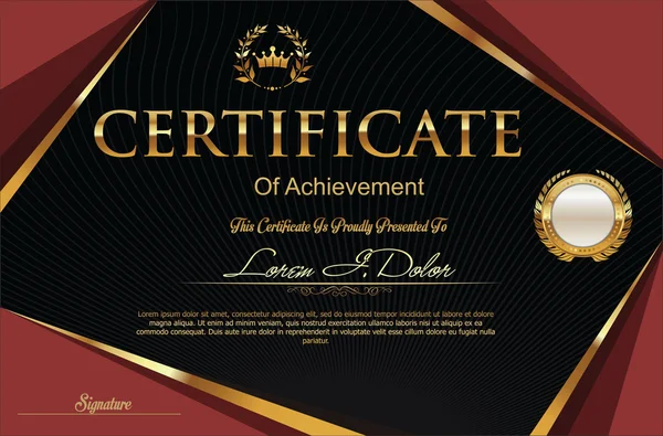 Современный шаблон сертификата или диплома — стоковый вектор