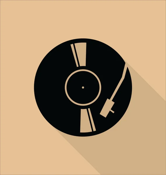 Reproductor Discos Vinilo Estilo Plano Moderno — Vector de stock