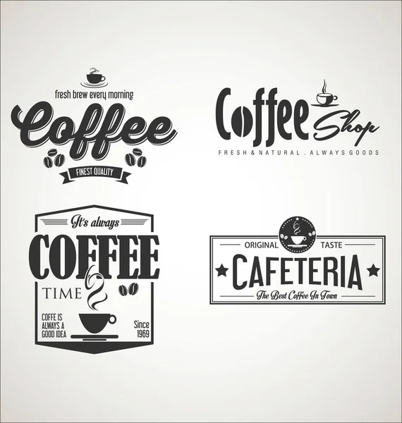 Retro Vintage Kaffee Design Kollektion — Stockvektor