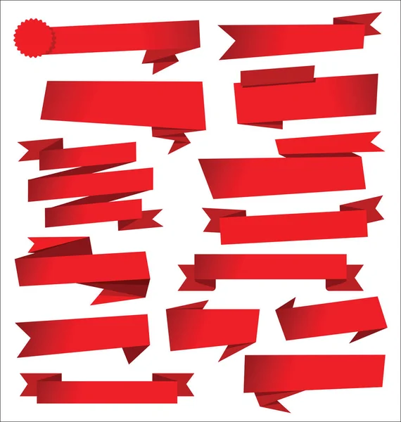 Collection Red Sale Stickers Tags — Stock Vector