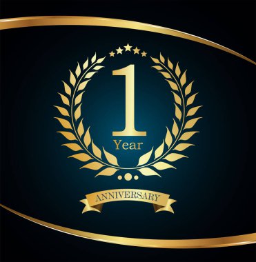 Lüks altın tasarım defne çelengi yıldönümü tasarımı 