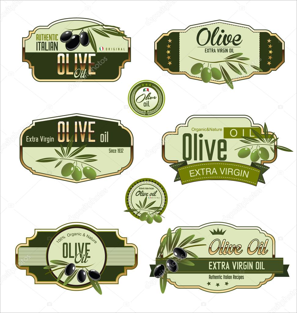 Olive golden labels