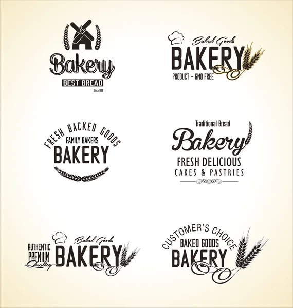 Sammlung von Bäckereietiketten — Stockvektor