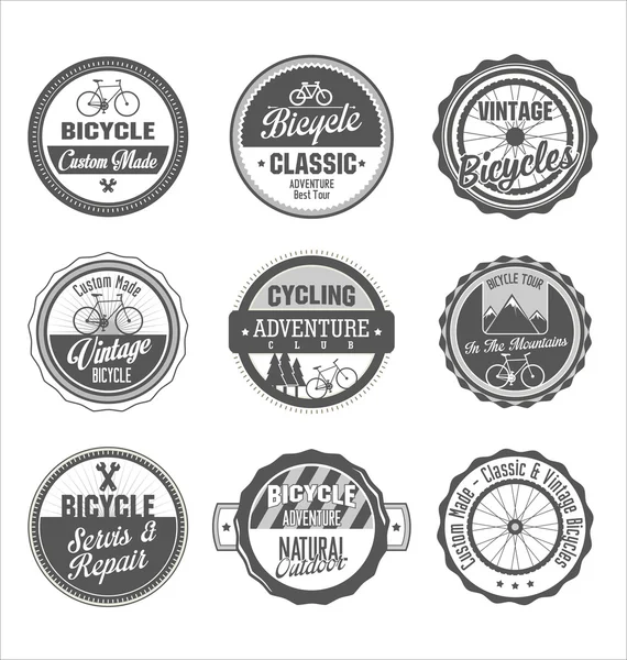 Bicycle retro badge collection — Stock Vector