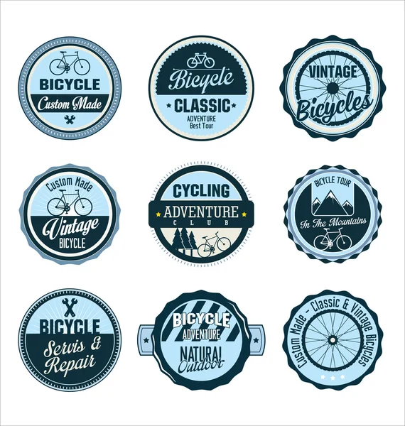 Bicycle retro badge collection — Stock Vector