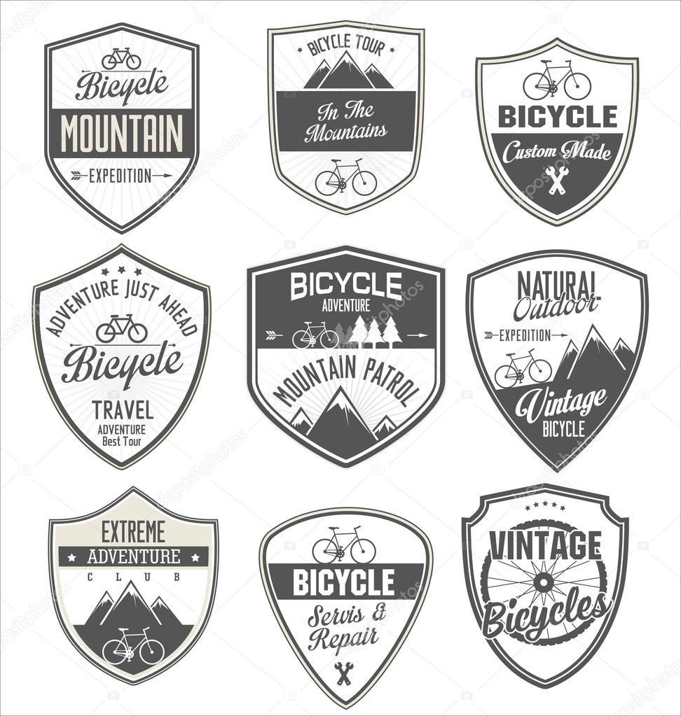 Bicycle retro badge collection