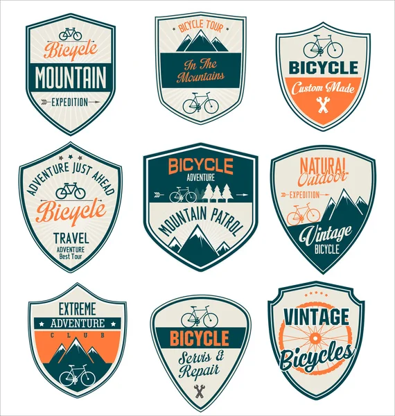 Cykel retro vintage badge samling — Stock vektor