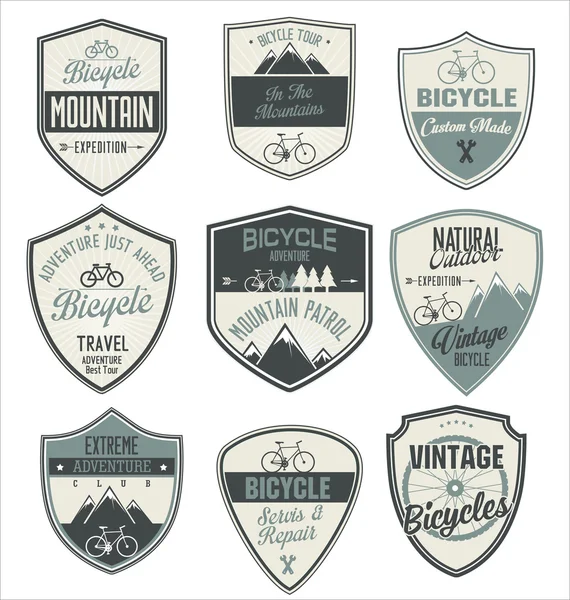 Cykel retro vintage badge samling — Stock vektor