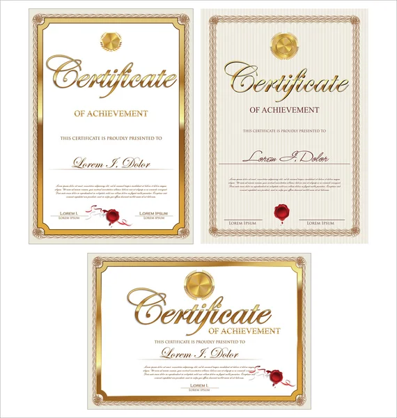 Certificate template collection — Stock Vector