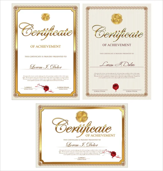 Certificaat sjabloon collectie — Stockvector