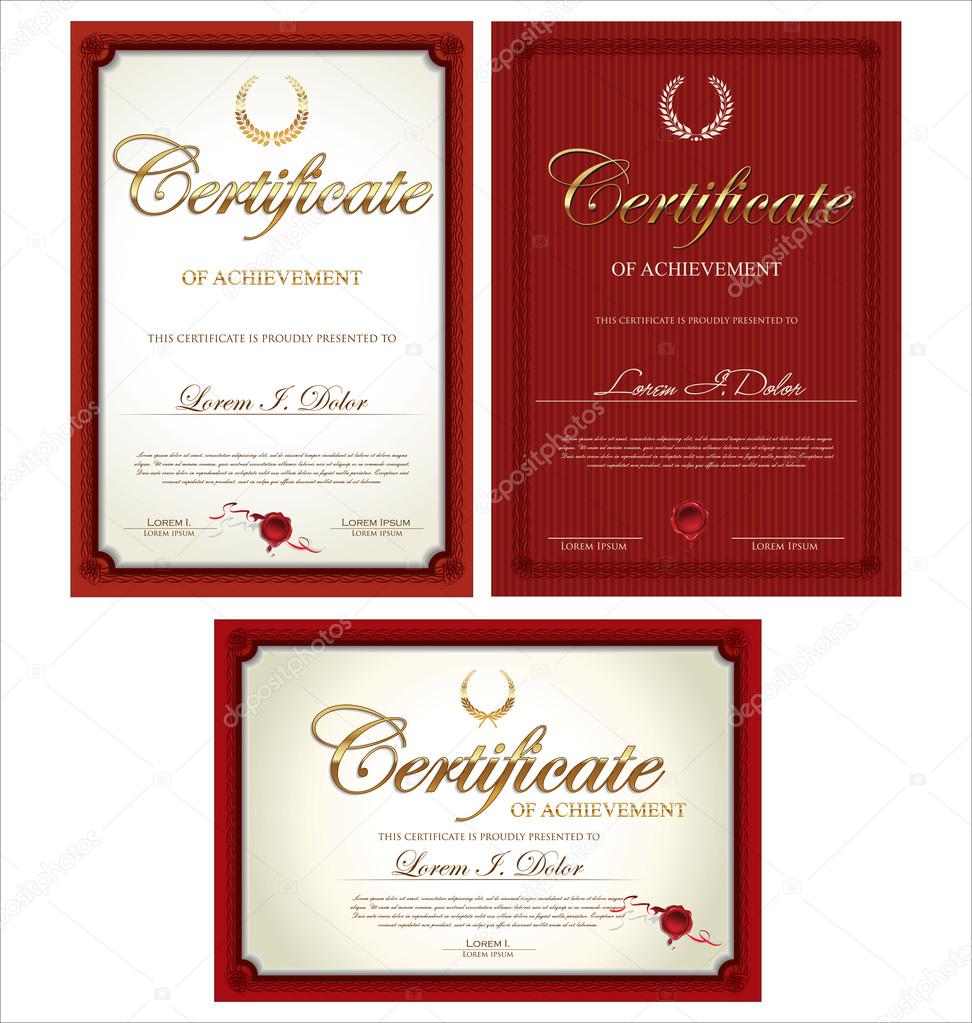 Red  Certificate template collection