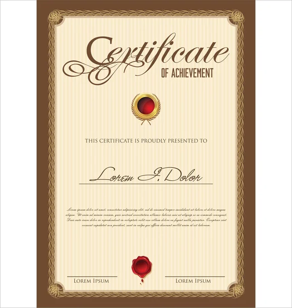 Шаблон сертификата — стоковый вектор