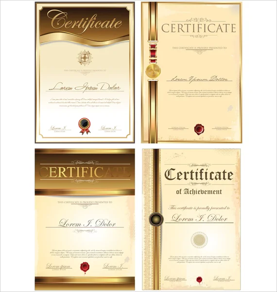 Certificate template collection — Stock Vector