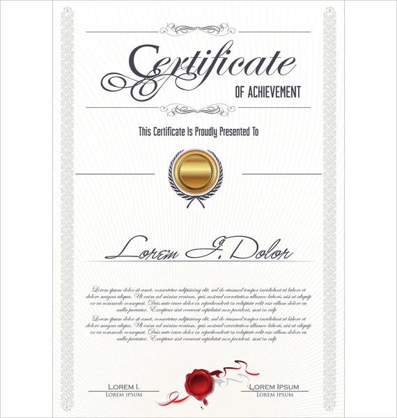 Modèle de certificat — Image vectorielle