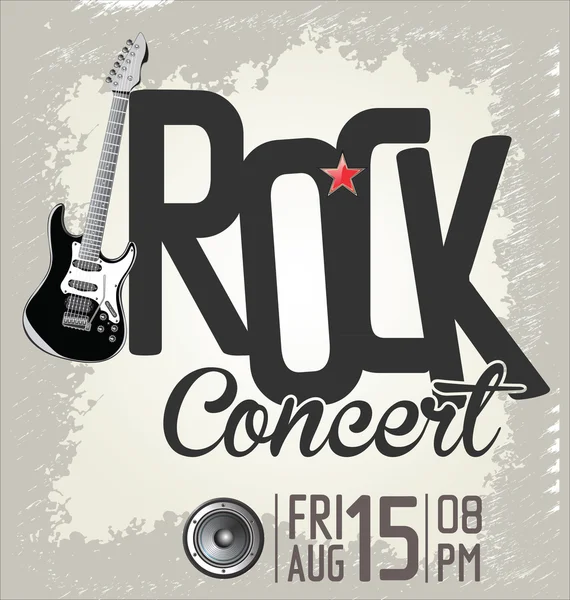 Banner retro de música rock — Vector de stock