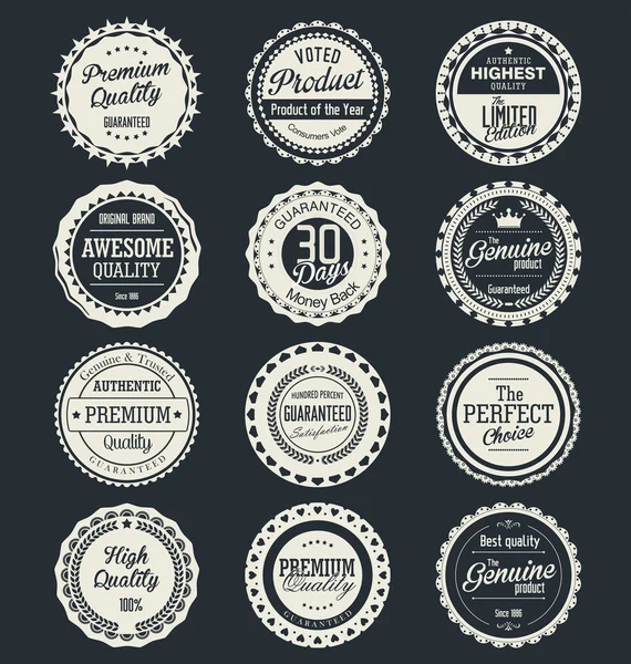 Colección de insignias retro — Vector de stock