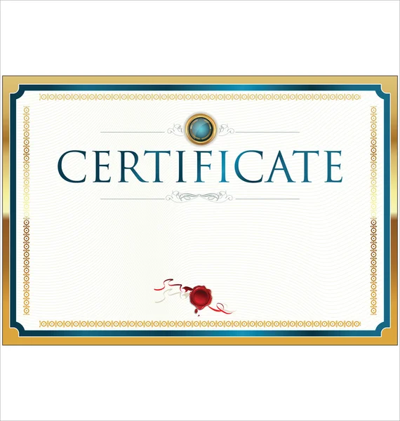 Model van het certificaat — Stockvector