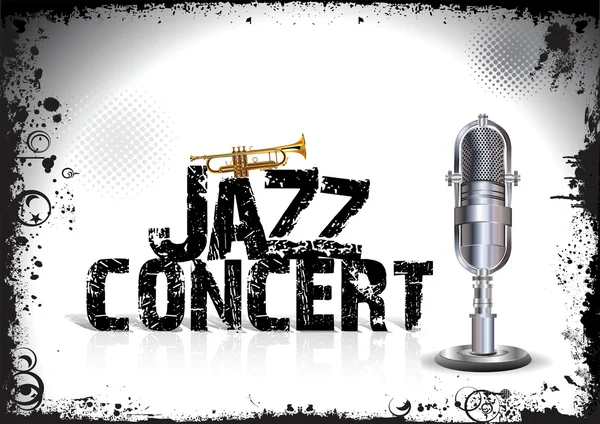 Cartaz de concerto de jazz — Vetor de Stock
