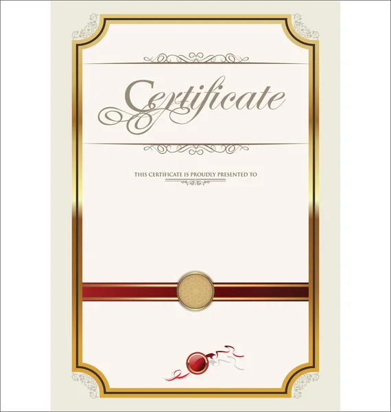 Modèle de certificat — Image vectorielle