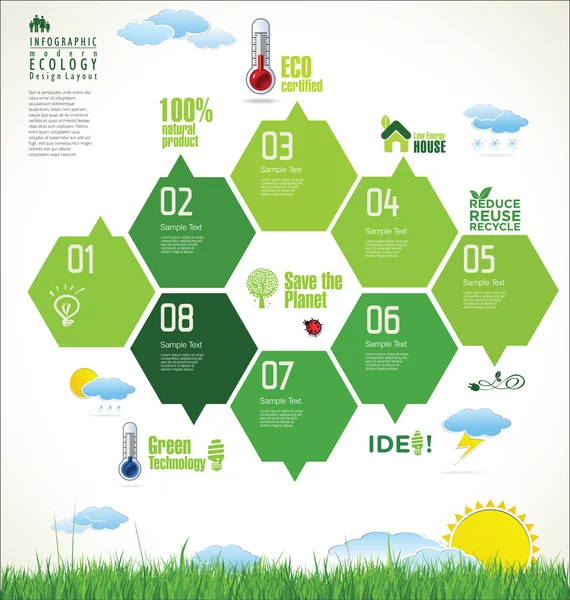 Écologie, bio, nature verte bannière — Image vectorielle