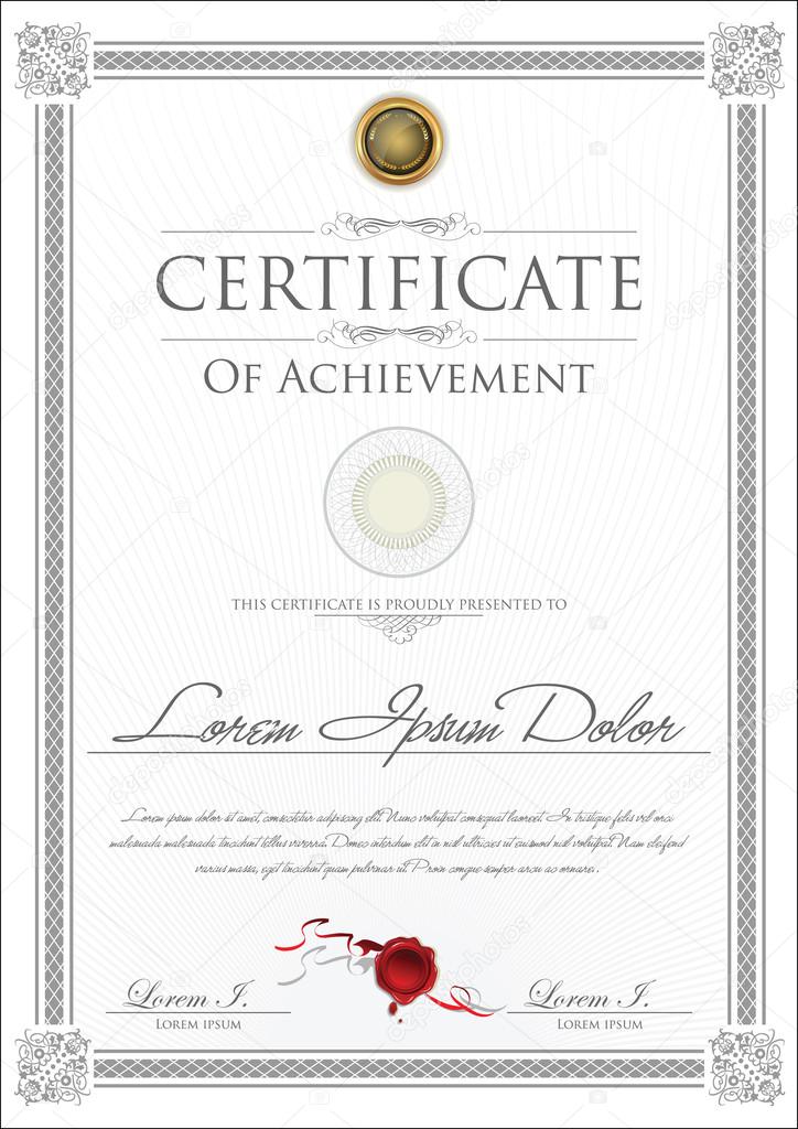 Gray certificate template