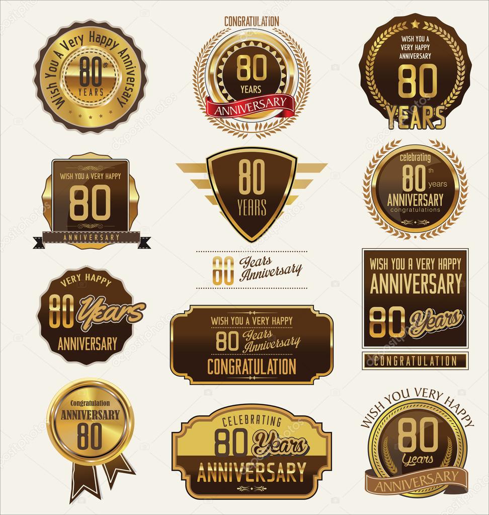 Anniversary golden label