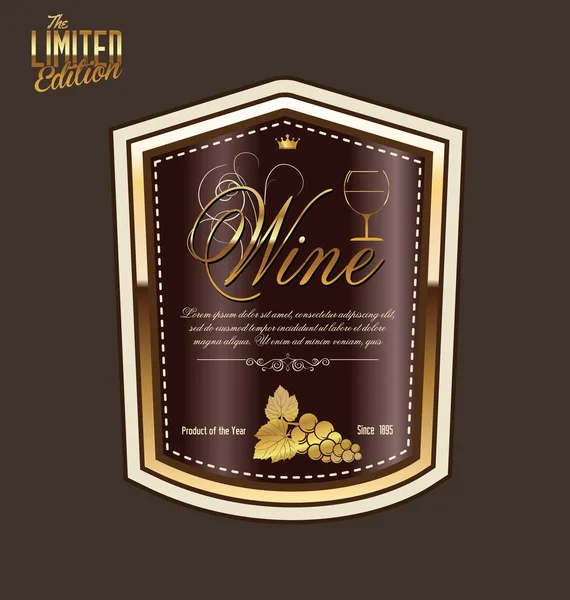 Etiqueta del vino — Vector de stock